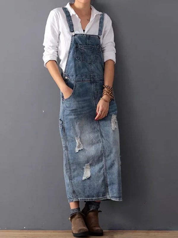 Denim-Overallkleid für Damen