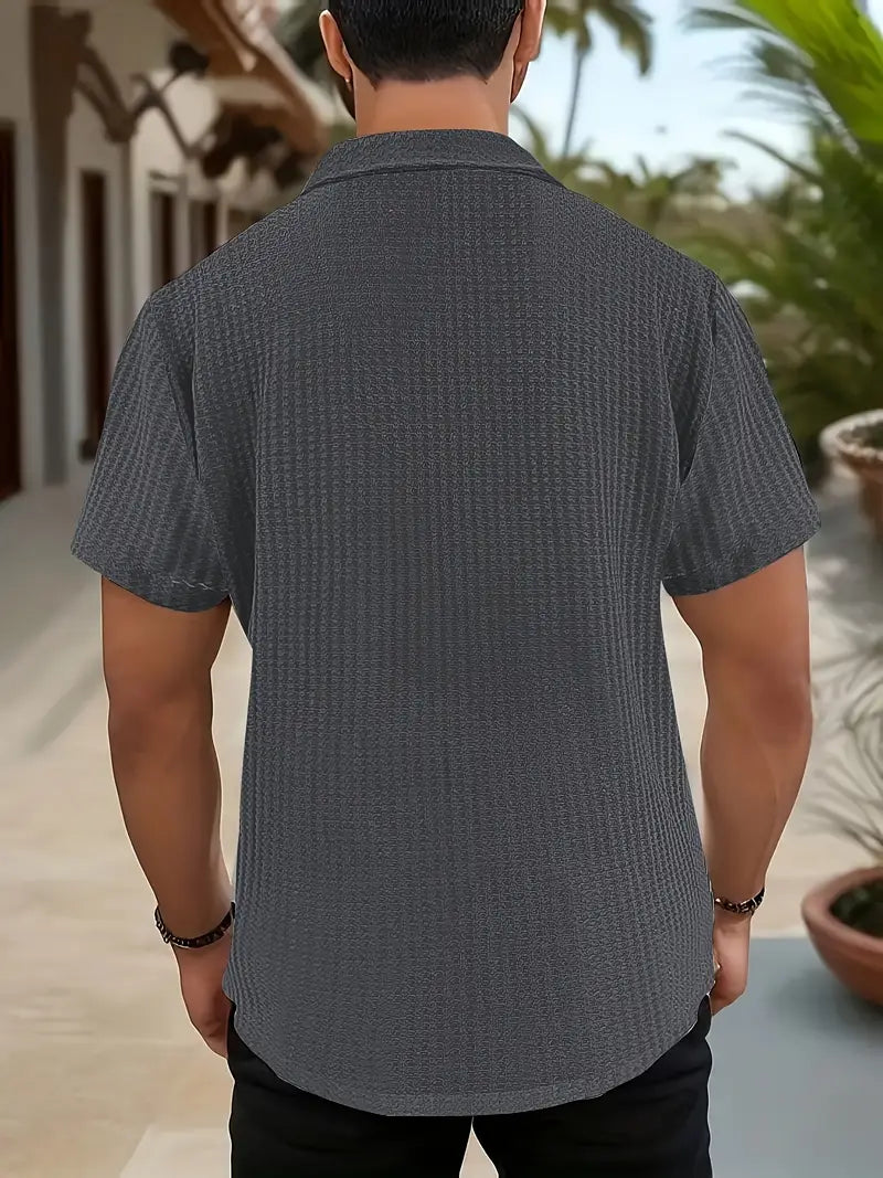 Declan - Lässiges Kurzarmhemd mit Knopfleiste für Herren