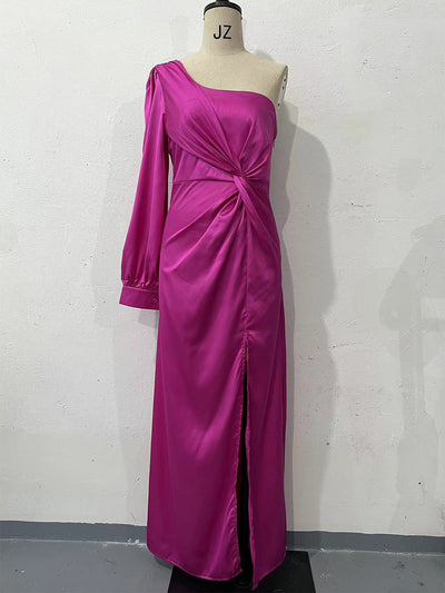 Mandy – Schulterfreies Abendkleid mit Schlitz