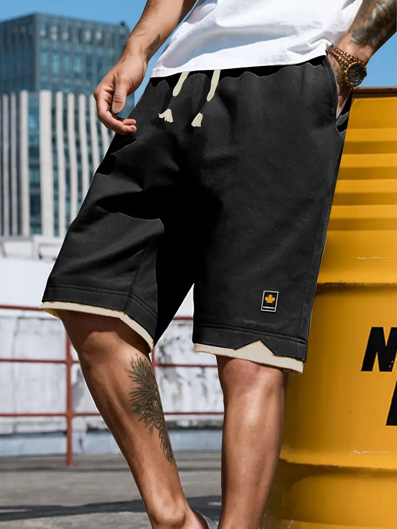 Edson - Einfarbige Shorts mit Taschen für Herren
