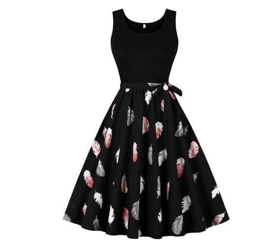 Hannah – Tropisches Druckkleid mit Spitze