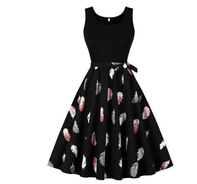 Hannah – Tropisches Druckkleid mit Spitze