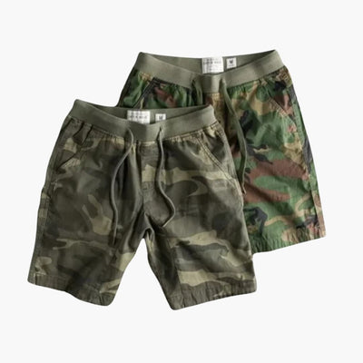 Herren Sommer-Cargoshorts mit Camouflage und Seitentaschen