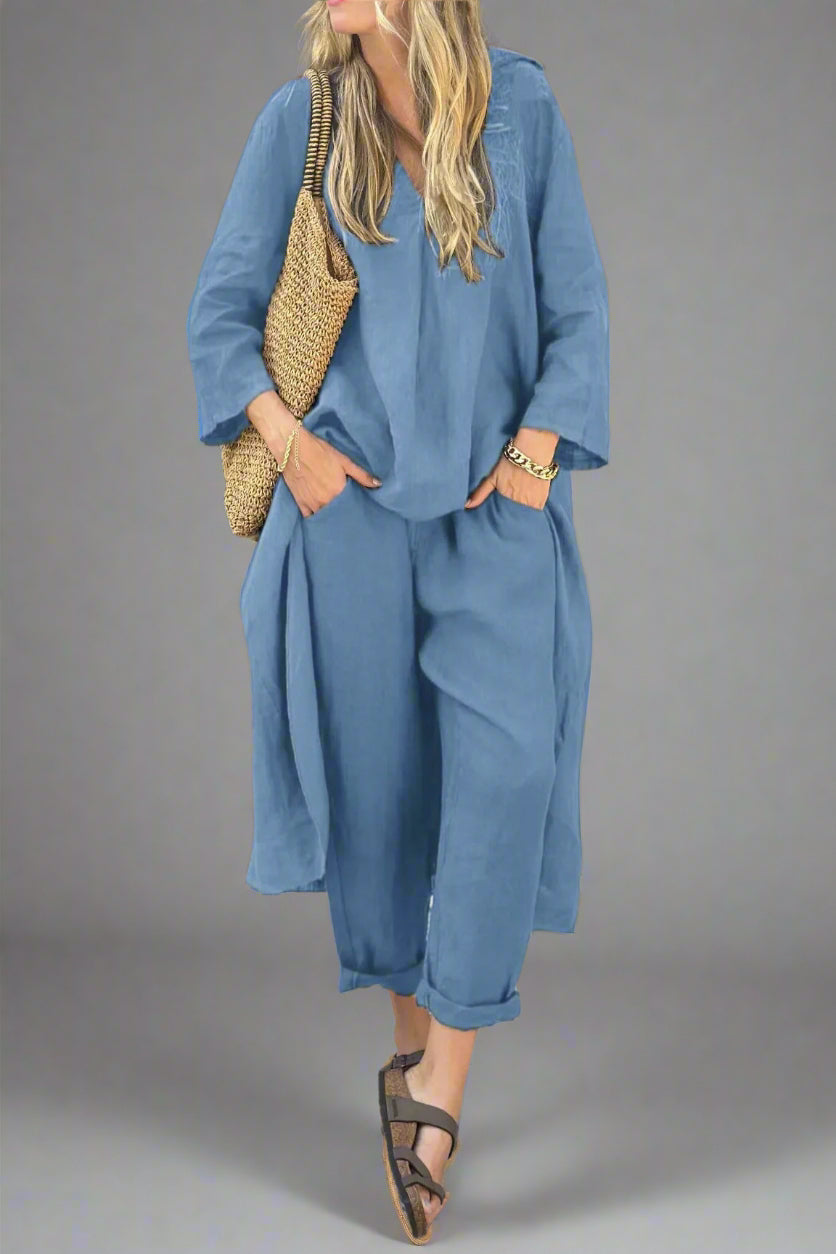 Anneliese | Zweiteiliges Set mit Eleganter Leichtigkeit und Vielseitigem Stil