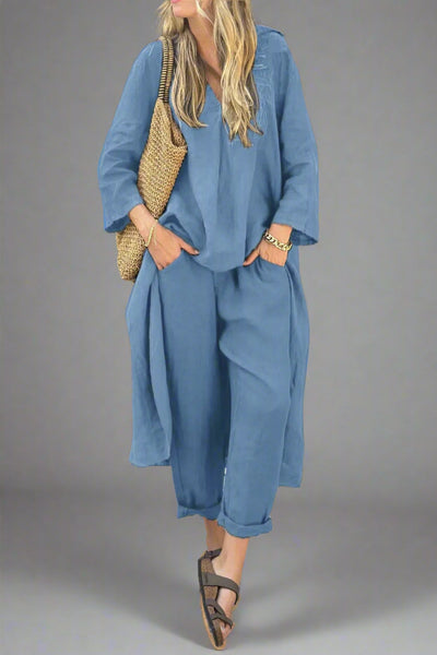 Anneliese | Zweiteiliges Set mit Eleganter Leichtigkeit und Vielseitigem Stil