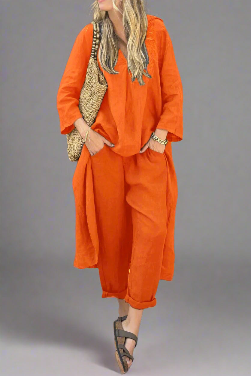 Anneliese | Zweiteiliges Set mit Eleganter Leichtigkeit und Vielseitigem Stil