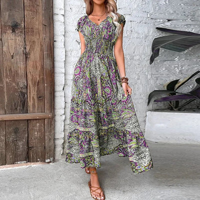 Luna - bohemian maxikleid sommer