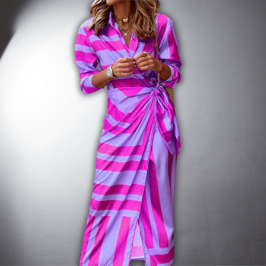 Clarissa | Gestreiftes Hemdblusenkleid mit sommerlichem Komfort