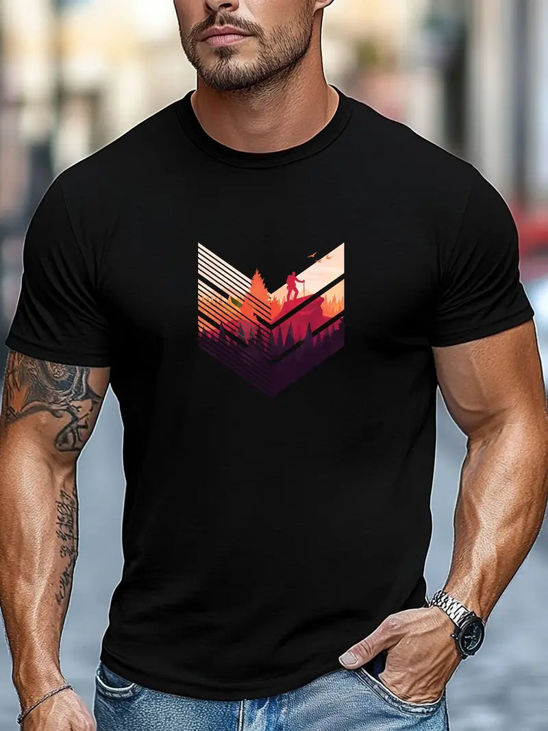 Maynard - Herren Casual Rundhals-Shirt