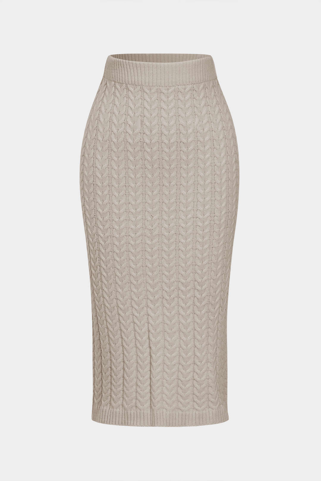 Thea | Strick-Zweiteiler-Set mit Zopfmuster & figurbetontem Schnitt