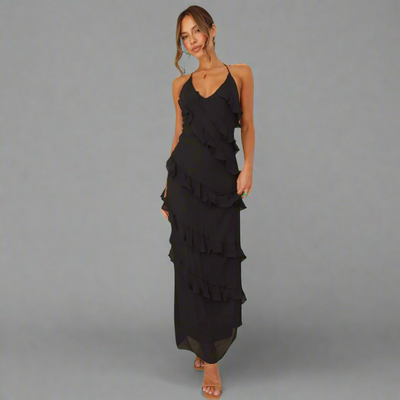 Sieglinde | Maxikleid in Zitrone aus luftiger Premium-Viskose