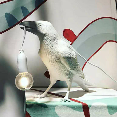 Aviora – künstlerische Vogel-Tischlampe