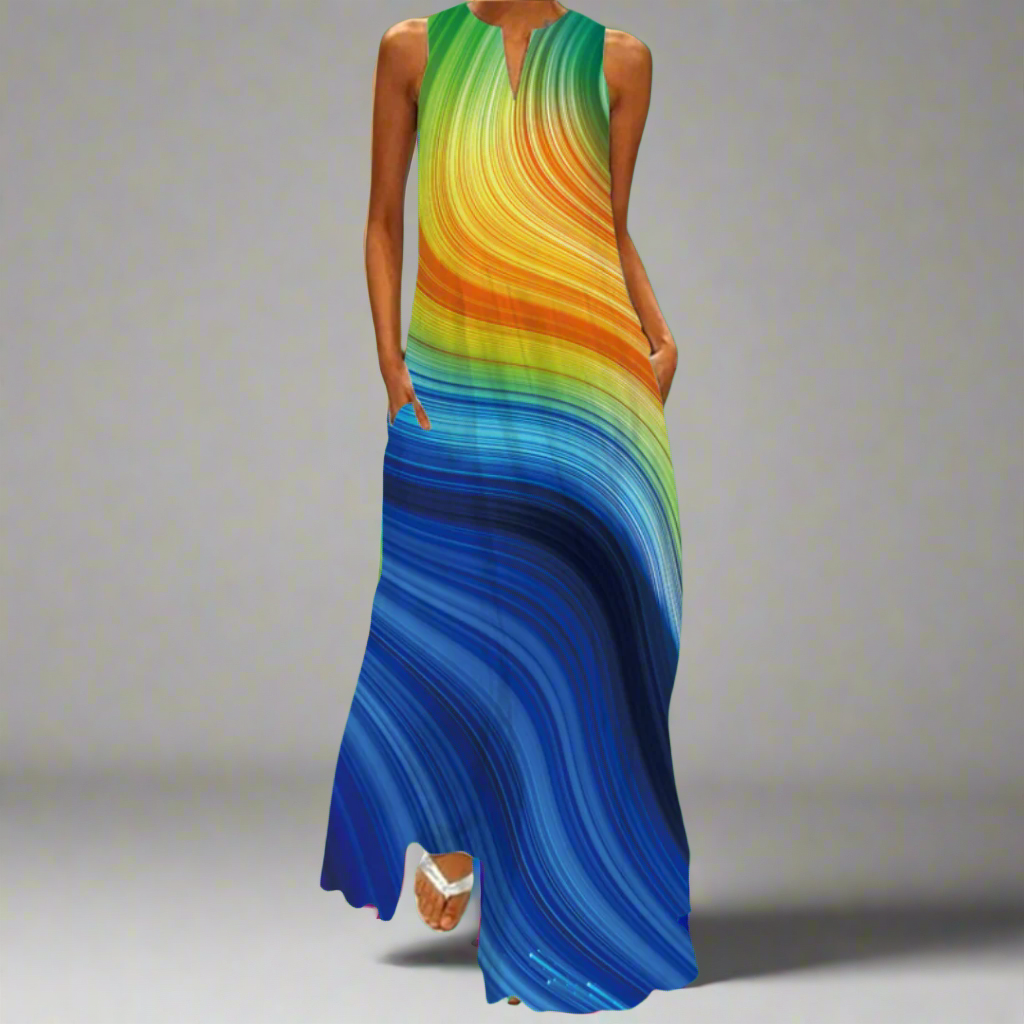 Briselotte | Elegantes Vintage Maxi-Kleid für den Sommer