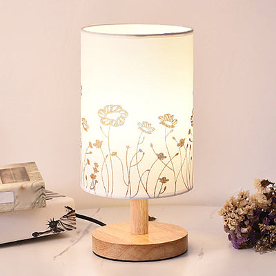Printelle – Elegante Nachttischlampe mit künstlerischer Stofftextur
