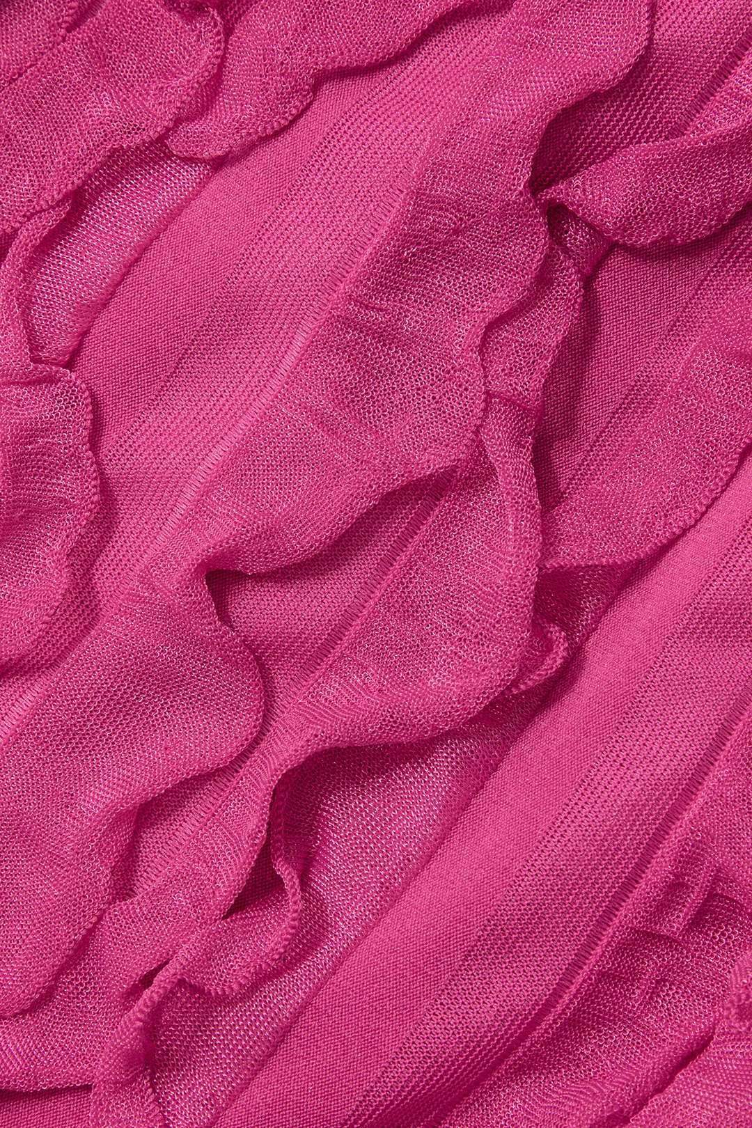 Liana | Sexy Transparentes Mini-Kleid mit Rüschen & Tiefem Ausschnitt