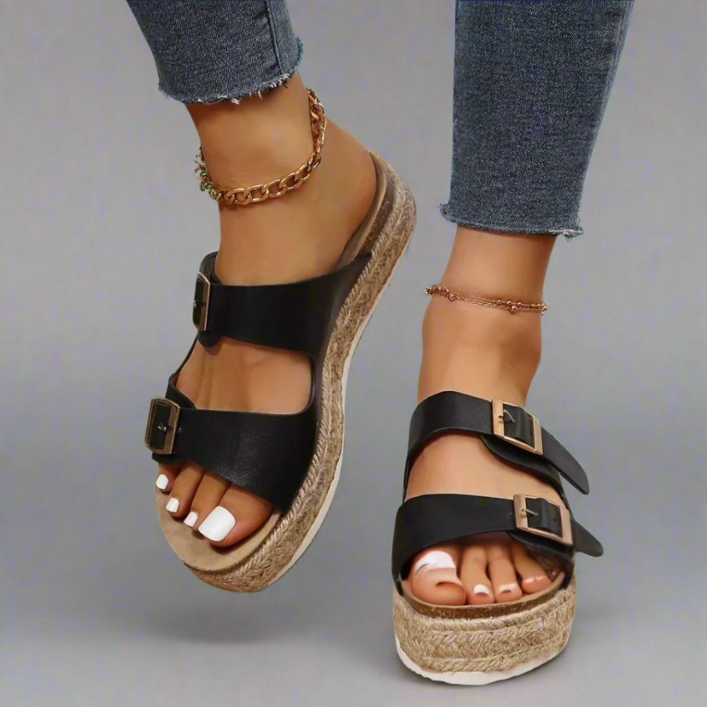 Elfriede | Sandalen aus glänzendem Premiumleder