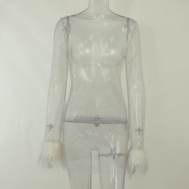 Christine – Feines Glitzer-Mesh-Kleid