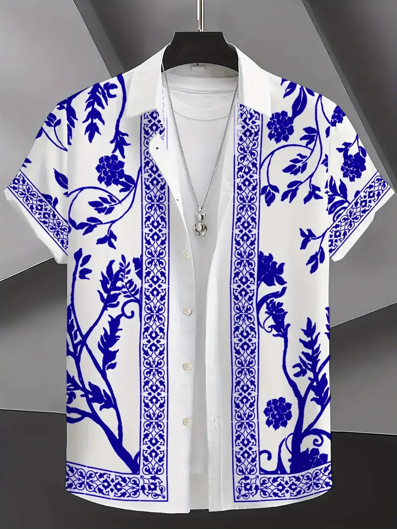 Eldon - Kurzärmeliges Hemd mit Blumendruck