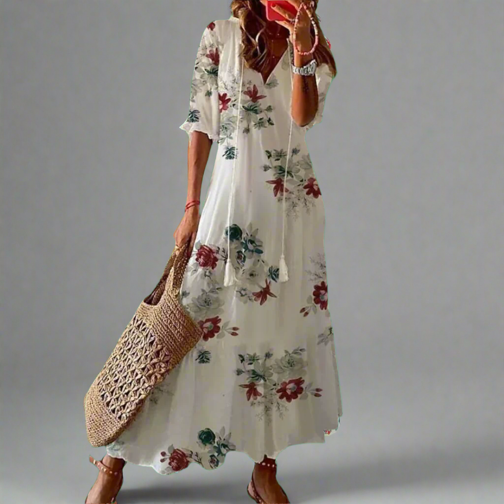 Almuth | Premium Sommerkleid mit Druckdesign