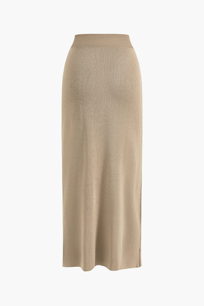 Aviana | Strick-Set mit Blazer und Rock