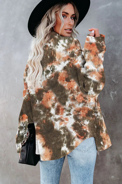 Stylisches tie-dye cordhemd für damen