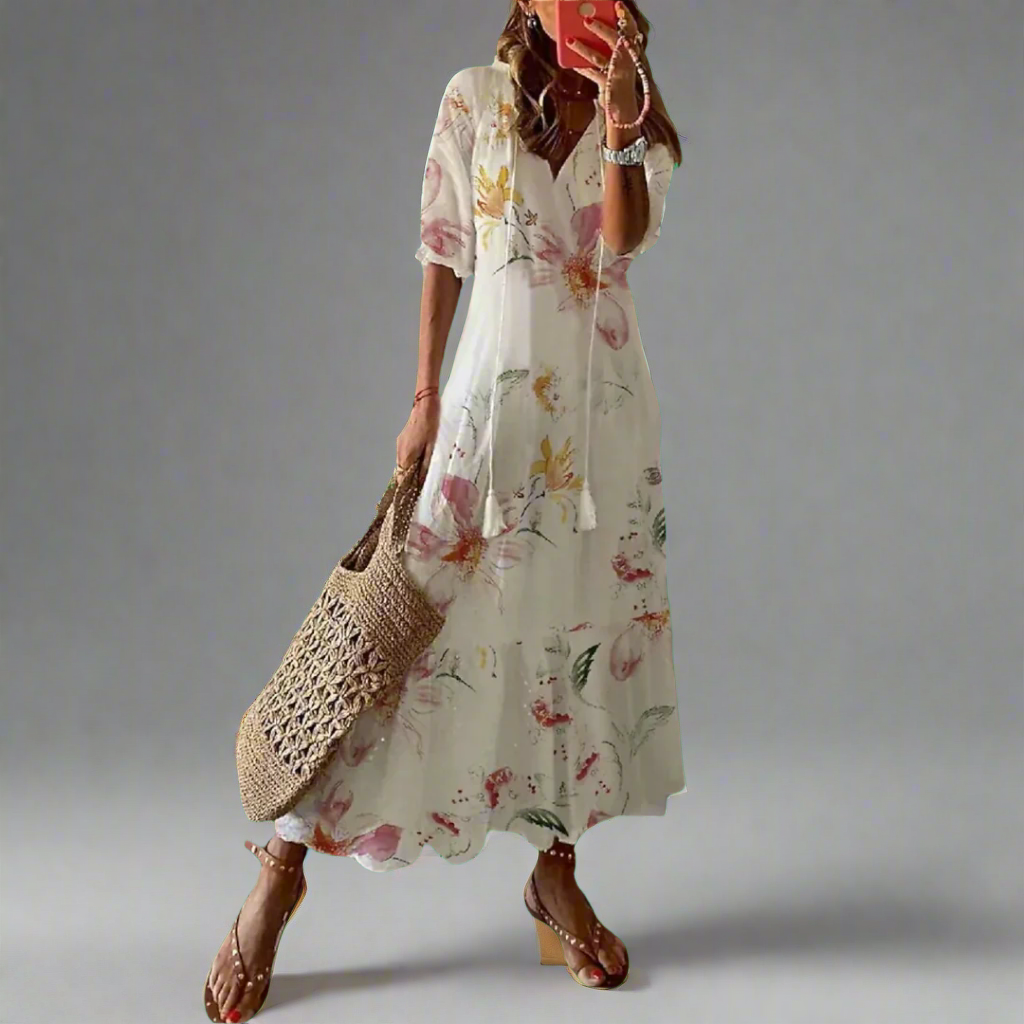 Almuth | Premium Sommerkleid mit Druckdesign