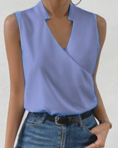 Damen Lässiges V-Ausschnitt Top | Sommer Tops Damen