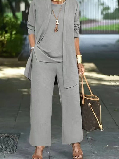 Donna – Temperament Anzug mit Weitem Bein und Ausgestelltem Cardigan