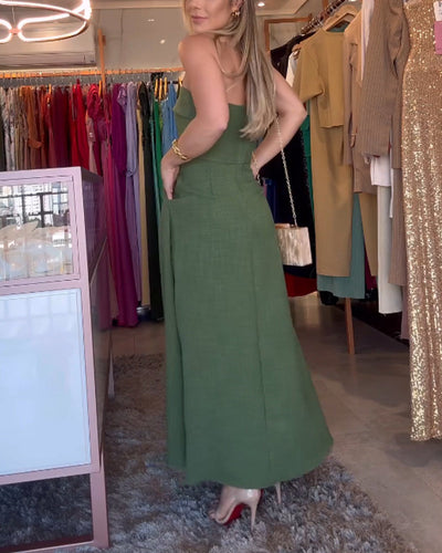 Annie - Elegantes trägerloses Midikleid