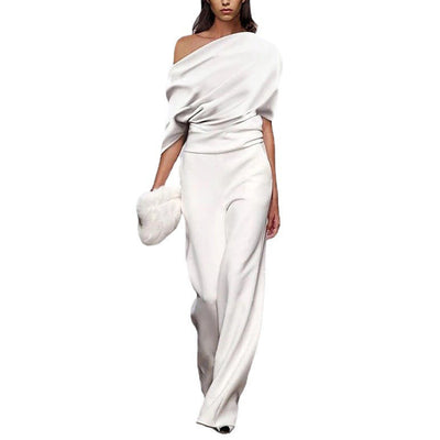 Emily – Off-Shoulder Jumpsuit in Einfarbigem Design