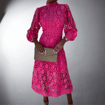 Alice | Maxikleid aus handgefertigter Spitze für besondere Anlässe