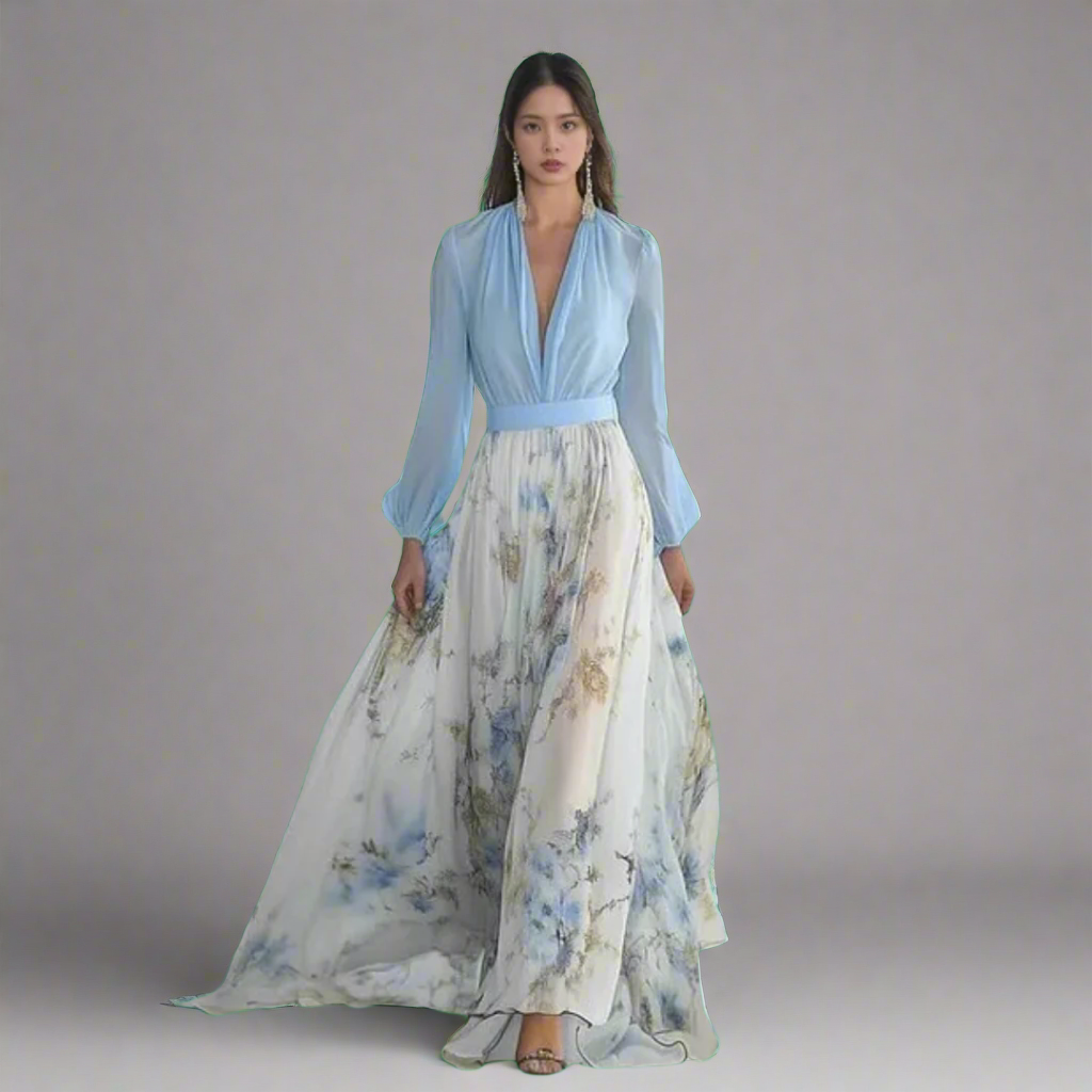 Giselundra | Elegantes Boho-Vintage Maxi-Kleid für den Sommer