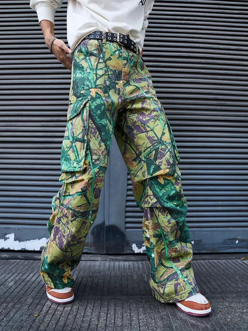 Thompson - Cargo-Jeans mit Camouflage-Print für Herren