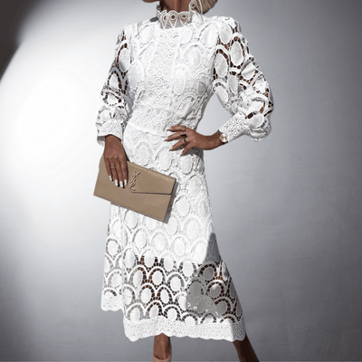 Alice | Maxikleid aus handgefertigter Spitze für besondere Anlässe