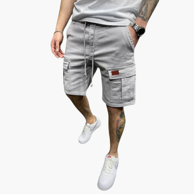 Herren Cargoshorts mit Kordelzug und Klappentaschen