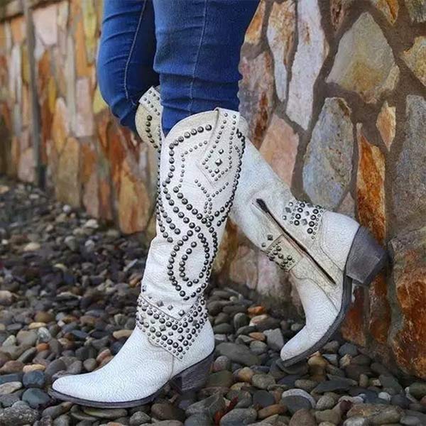 Kniehohe Cowboystiefel für Damen | Jahrgang