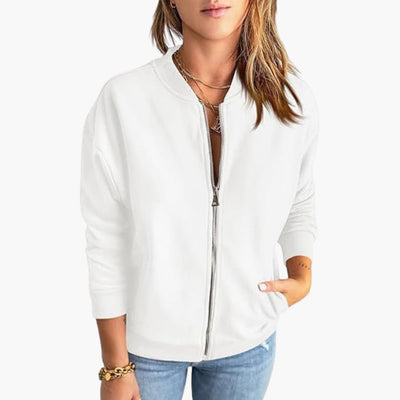 Bomber Übergangsjacke mit Reißverschluss für Damen