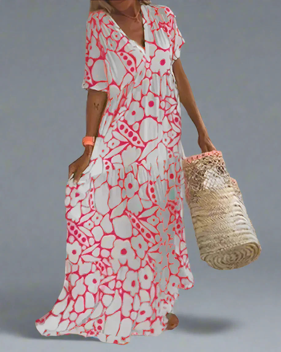 Hannelore | Sommerkleid mit Eleganter Passform und Grafischem Muster