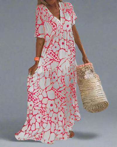 Hannelore | Sommerkleid mit Eleganter Passform und Grafischem Muster