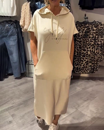 Anika™ | Lässiges Kleid mit Schnürverschluss und Kapuze