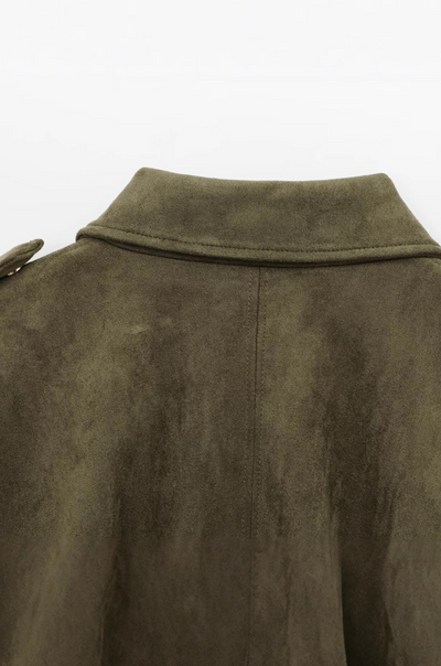 Sofia Wildlederjacke | Grün