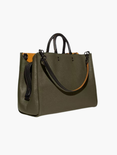 Klassische Leder Tasche mit Wildlederakzenten – Multifunktionale Damen- und Herrentasche für jeden Anlass