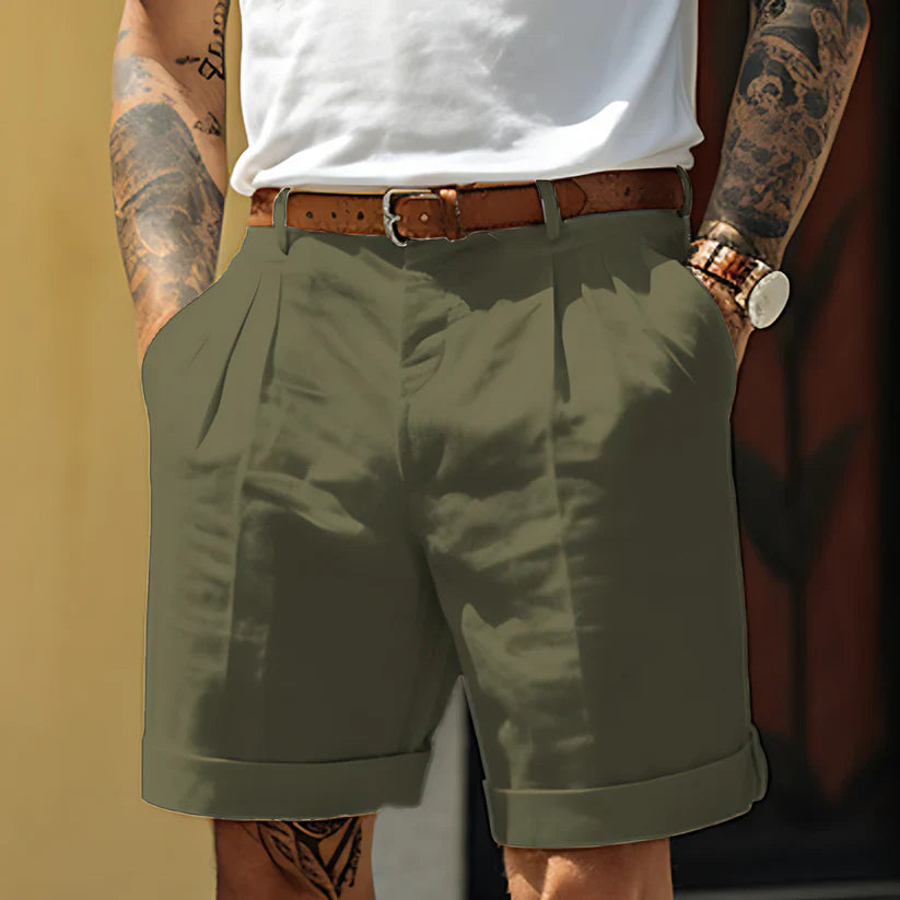 Emmett - Elegante Tailored Shorts mit Gürtelschlaufen für Herren