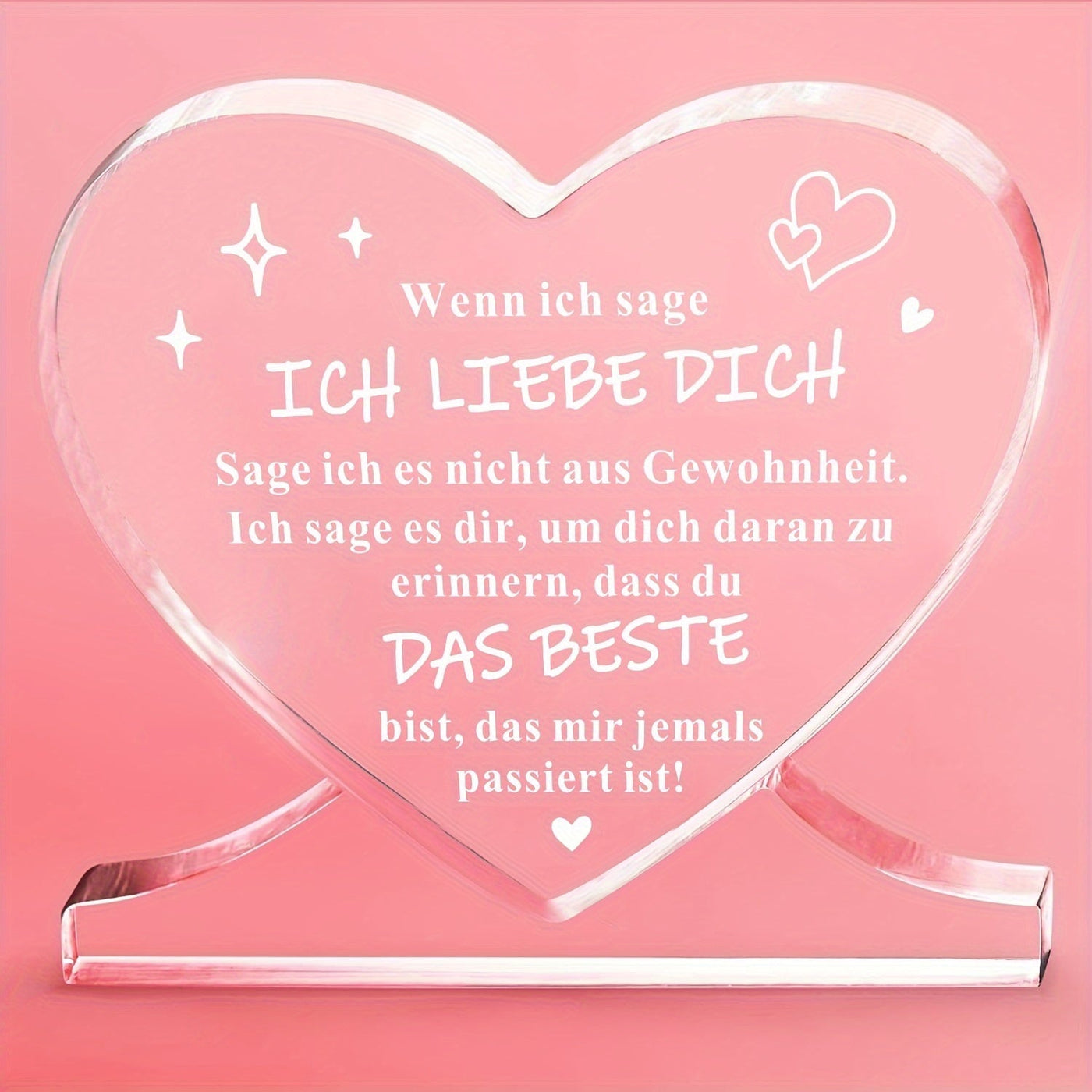 Romantische Herzförmige Acryldekoration