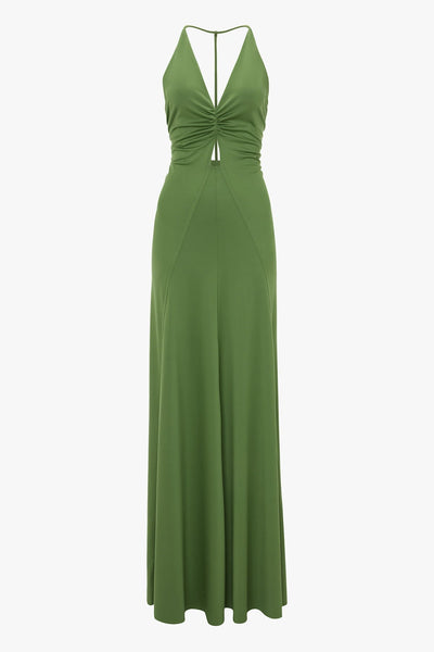 Celeste V-Ausschnitt Raffung Cami-Kleid