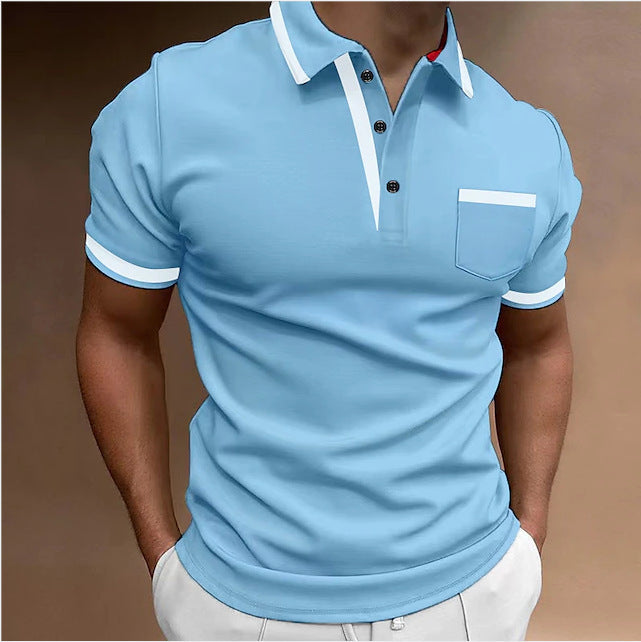 Herren Poloshirt Slim Fit mit Kontrastdetails – Freizeit & Alltag