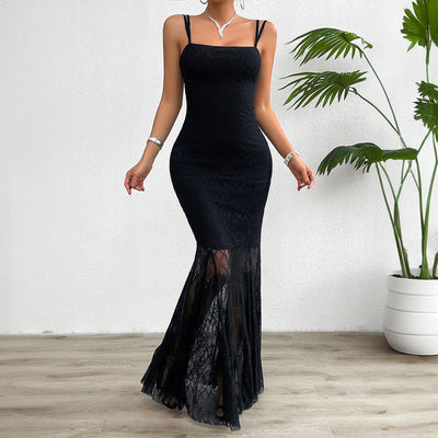 Valentina - Langes Spitzenkleid