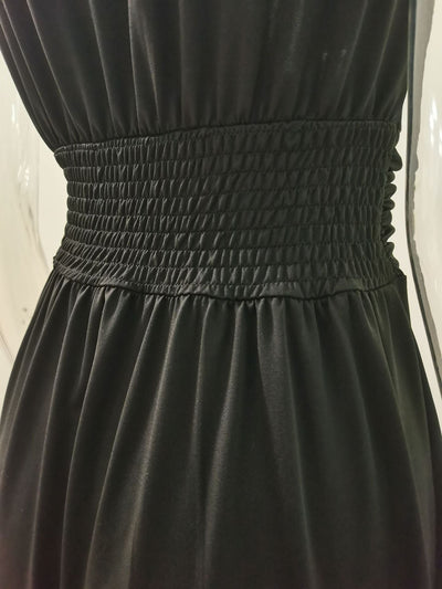 Elegantes Damen-Maxikleid mit Schlitz und V-Ausschnitt – Perfekt für Sommerabende