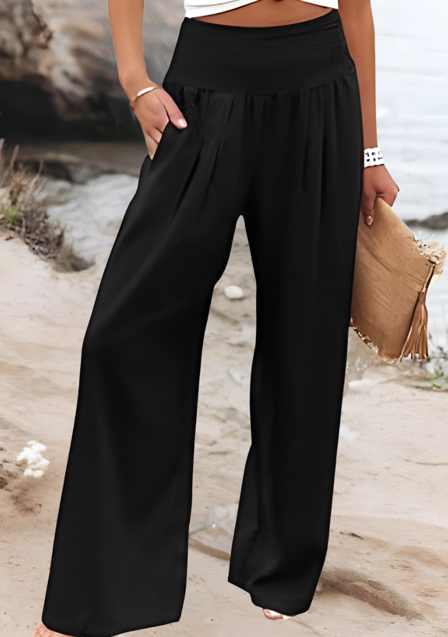 Otylia | Lockere Strandhose mit weitem Bein