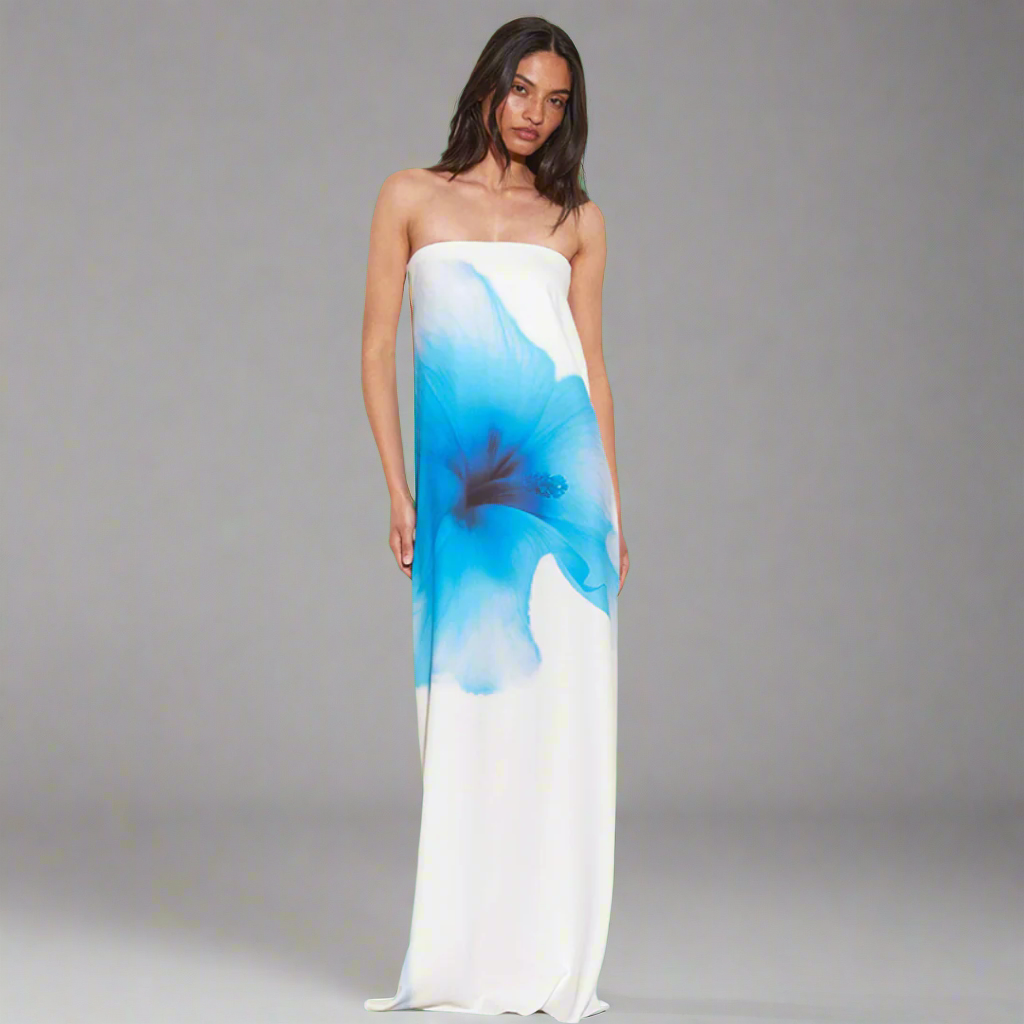 Thalwina | Sexy Blumen Maxi-Kleid für den Sommer